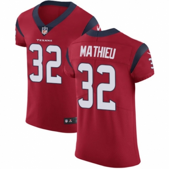 Men's Nike Houston Texans 32 Tyrann Mathieu Red Alternate Vapor Untouchable Elite Player NFL Jersey