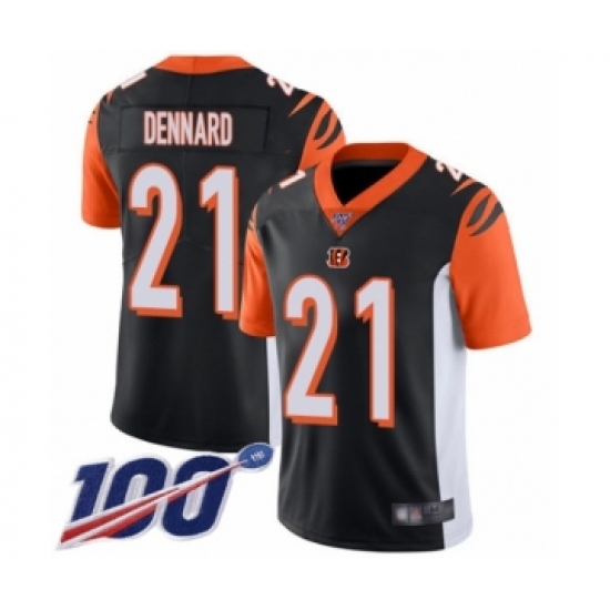 Men's Cincinnati Bengals 21 Darqueze Dennard Black Team Color Vapor Untouchable Limited Player 100th Season Football Jersey