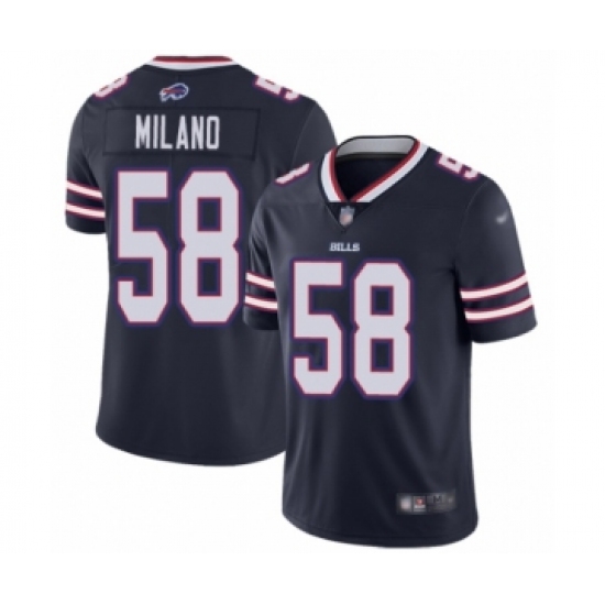 Youth Buffalo Bills 58 Matt Milano Limited Navy Blue Inverted Legend Football Jersey