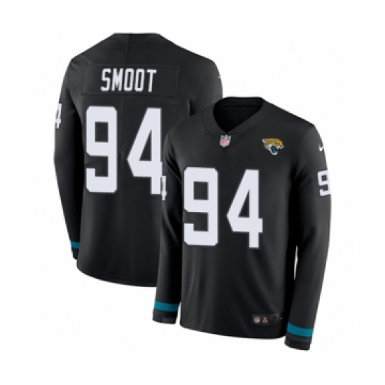 Men's Nike Jacksonville Jaguars 94 Dawuane Smoot Limited Black Therma Long Sleeve NFL Jersey