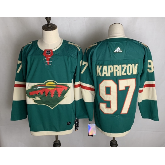 Men's Minnesota Wild 97 Kirill Kaprizov Fanatics Branded Green Home Breakaway Replica Jersey