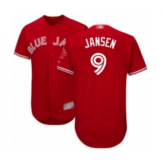 Men's Toronto Blue Jays 9 Danny Jansen Scarlet Alternate Flex Base Authentic Collection Alternate Baseball Player Jersey