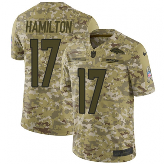 Youth Nike Denver Broncos 17 DaeSean Hamilton Limited Camo 2018 Salute to Service NFL Jersey