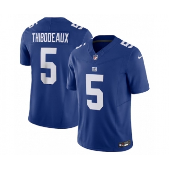 Men's Nike New York Giants 5 Kayvon Thibodeaux Blue 2023 F.U.S.E. Vapor Untouchable Limited Stitched Jersey