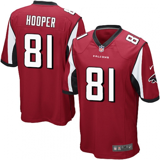 Men's Nike Atlanta Falcons 81 Austin Hooper Game Red Team Color NFL Jersey