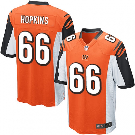 Men's Nike Cincinnati Bengals 66 Trey Hopkins Game Orange Alternate NFL Jersey