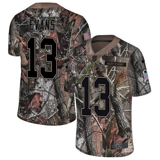 Men's Nike Tampa Bay Buccaneers 13 Mike Evans Limited Camo Rush Realtree NFL Jersey