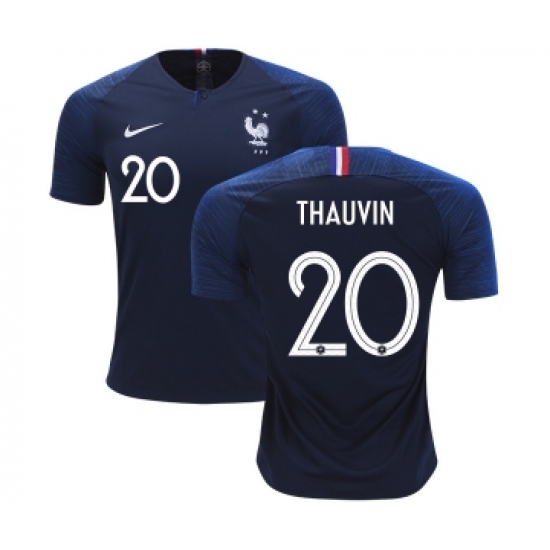 France 20 Thauvin Home Soccer Country Jersey