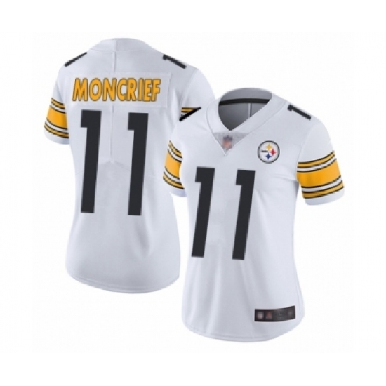 Women's Pittsburgh Steelers 11 Donte Moncrief White Vapor Untouchable Limited Player Football Jersey
