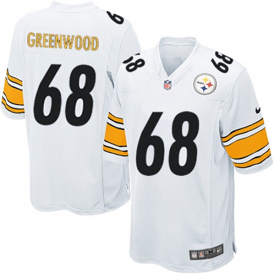 Men's Nike Pittsburgh Steelers 68 L.C. Greenwood Game White NFL Jersey