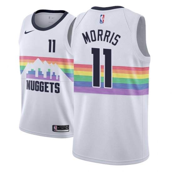 Men NBA 2018-19 Denver Nuggets 11 Monte Morris City Edition White Jersey