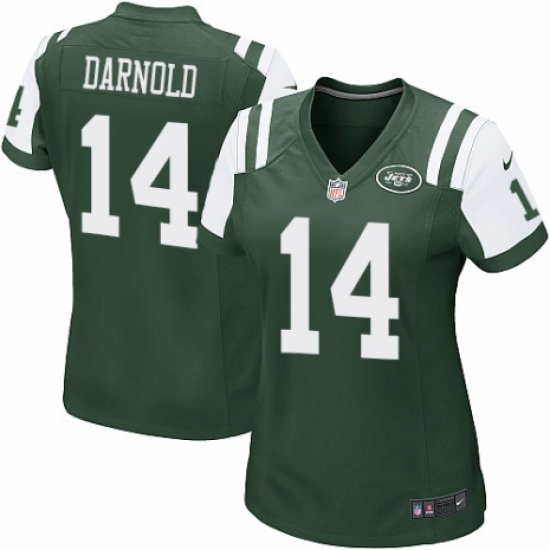 Women's Nike New York Jets 14 Sam Darnold Game Green Team Color NFL Jersey