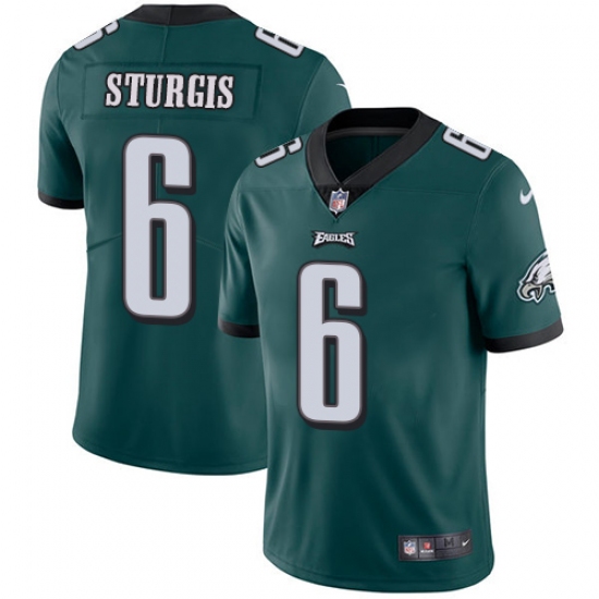 Youth Nike Philadelphia Eagles 6 Caleb Sturgis Midnight Green Team Color Vapor Untouchable Limited Player NFL Jersey