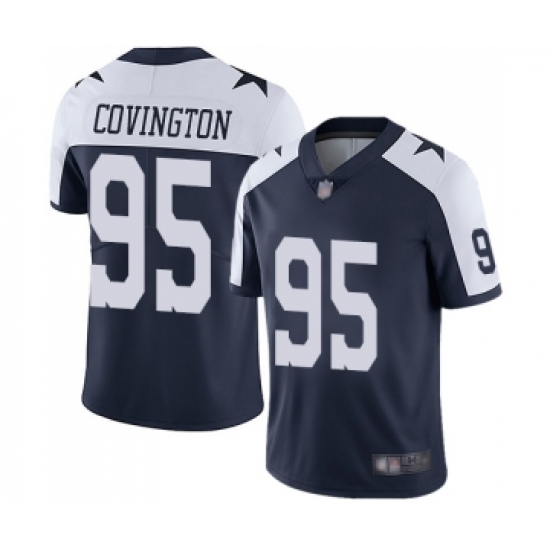 Men's Dallas Cowboys 95 Christian Covington Navy Blue Throwback Alternate Vapor Untouchable Limited Player Football Jersey