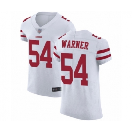 Men's San Francisco 49ers 54 Fred Warner White Vapor Untouchable Elite Player Football Jersey