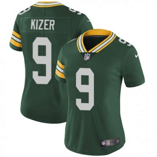 Women's Nike Green Bay Packers 9 DeShone Kizer Green Team Color Vapor Untouchable Elite Player NFL Jersey