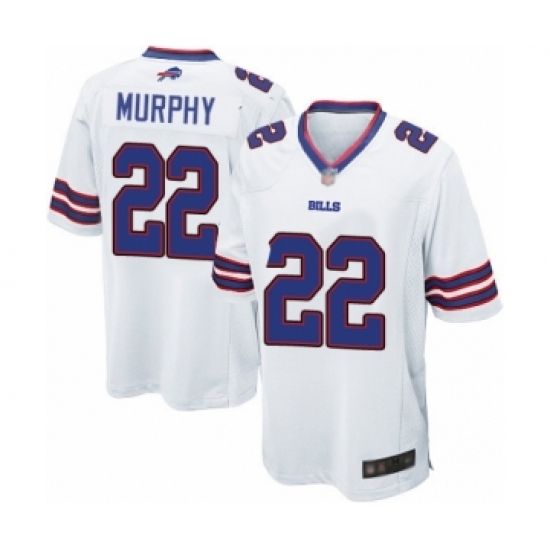 Men's Buffalo Bills 22 Marcus Murphy Game White Football Jersey