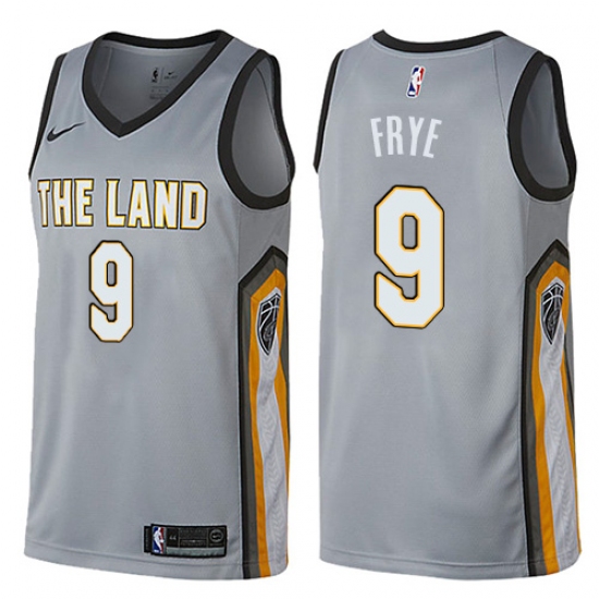 Men's Nike Cleveland Cavaliers 9 Channing Frye Swingman Gray NBA Jersey - City Edition