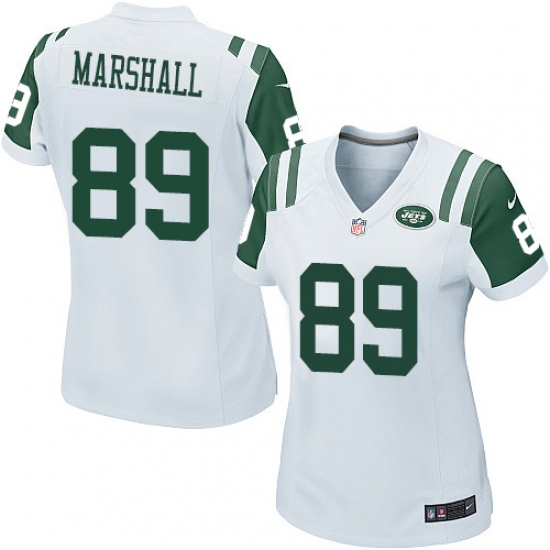 Women's Nike New York Jets 89 Jalin Marshall Game White NFL Jersey