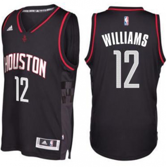 Men's Houston Rockets 12 Lou Williams adidas Black Swingman Space City Jersey