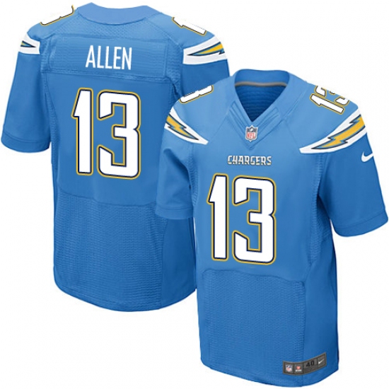 Men's Nike Los Angeles Chargers 13 Keenan Allen Elite Electric Blue Alternate NFL Jersey