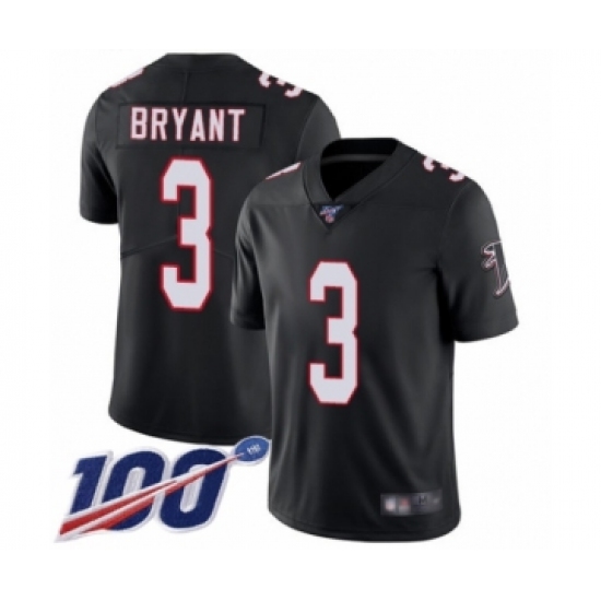 Youth Atlanta Falcons 3 Matt Bryant Black Alternate Vapor Untouchable Limited Player 100th Season Football Jersey