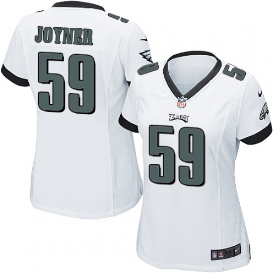 Women's Nike Philadelphia Eagles 59 Seth Joyner Game White NFL Jersey