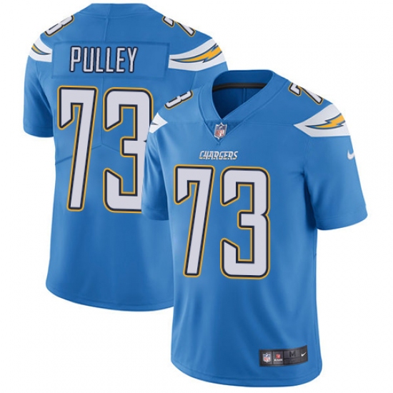 Men's Nike Los Angeles Chargers 73 Spencer Pulley Electric Blue Alternate Vapor Untouchable Limited Player NFL Jersey
