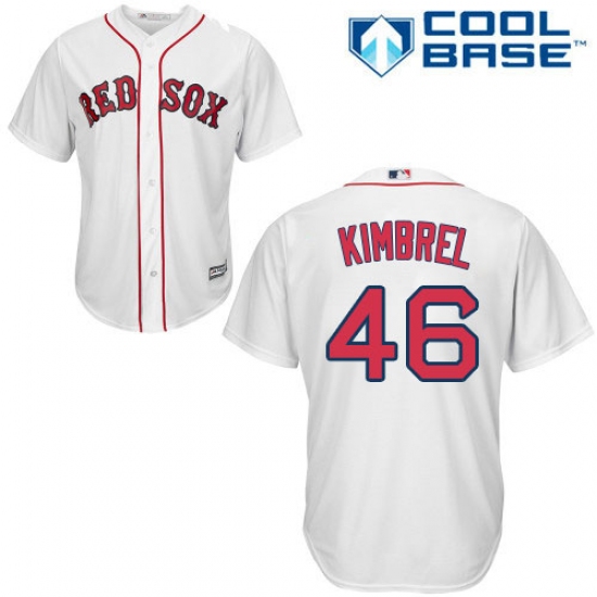 Youth Majestic Boston Red Sox 46 Craig Kimbrel Authentic White Home Cool Base MLB Jersey