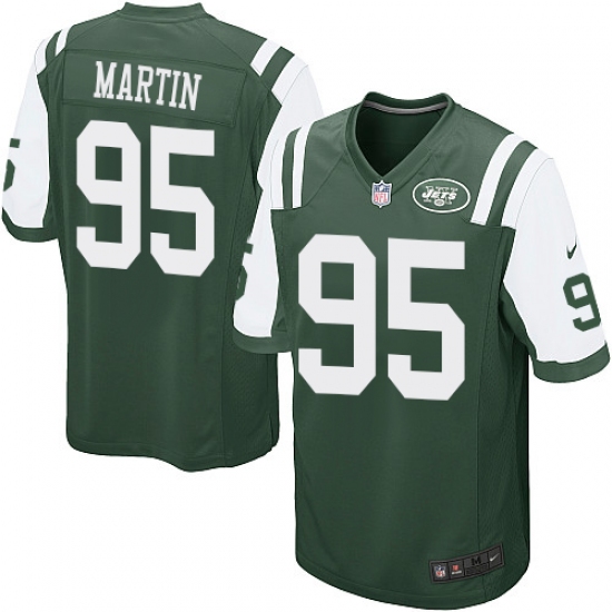 Men's Nike New York Jets 95 Josh Martin Game Green Team Color NFL Jersey