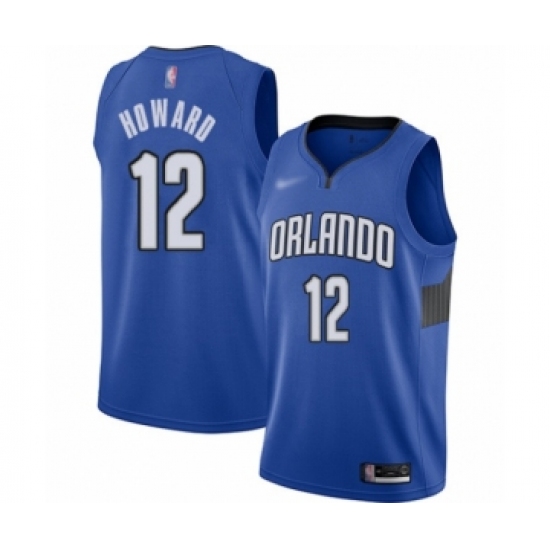 Men's Orlando Magic 12 Dwight Howard Authentic Blue Finished Basketball Jersey - Statement Edition