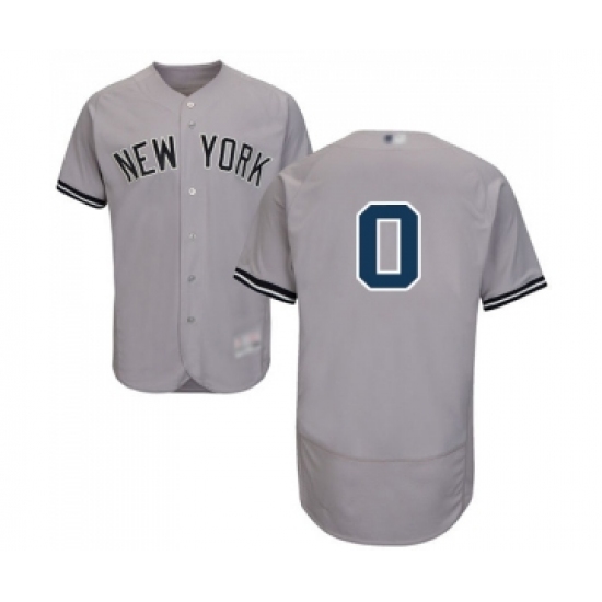 Men's New York Yankees 0 Adam Ottavino Grey Road Flex Base Authentic Collection Baseball Jersey