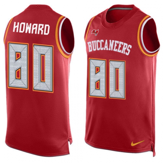 Men's Nike Tampa Bay Buccaneers 80 O. J. Howard Limited Red Player Name & Number Tank Top NFL Jersey