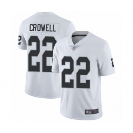 Men's Oakland Raiders 22 Isaiah Crowell White Vapor Untouchable Limited Player Football Jersey