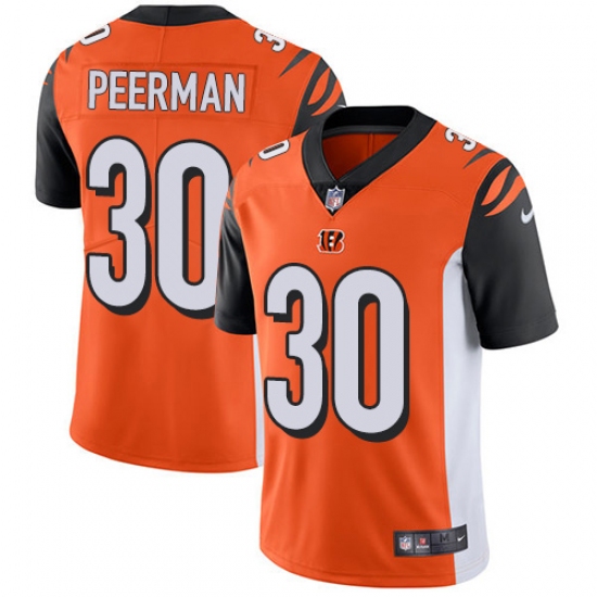 Men's Nike Cincinnati Bengals 30 Cedric Peerman Vapor Untouchable Limited Orange Alternate NFL Jersey