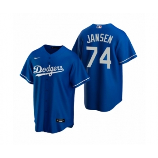 Men's Los Angeles Dodgers 74 Kenley Jansen Nike Royal Replica Alternate Jersey