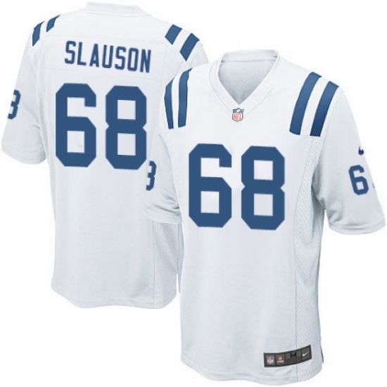 Men's Nike Indianapolis Colts 68 Matt Slauson Game White NFL Jersey