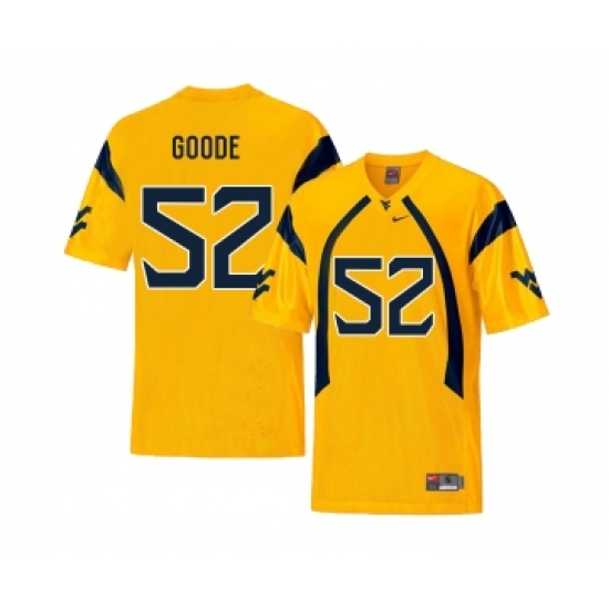 West Virginia Mountaineers 52 Najee Goode Gold College Football Jersey