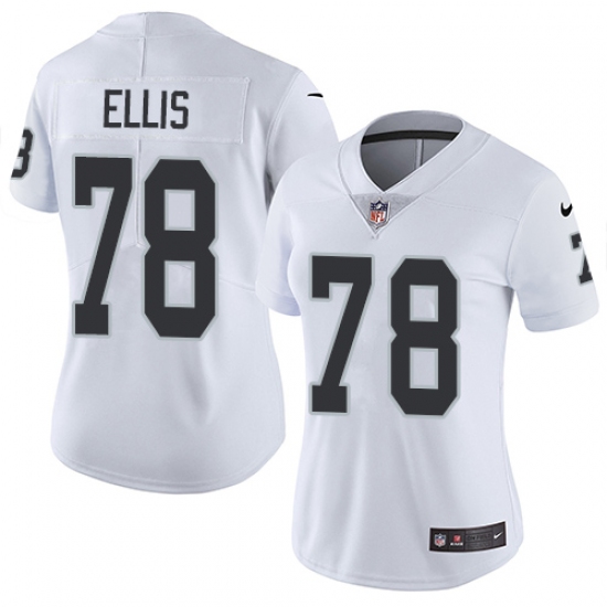 Women's Nike Oakland Raiders 78 Justin Ellis White Vapor Untouchable Limited Player NFL Jersey