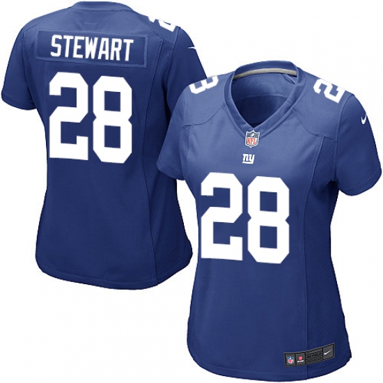 Women's Nike New York Giants 28 Jonathan Stewart Game Royal Blue Team Color NFL Jersey