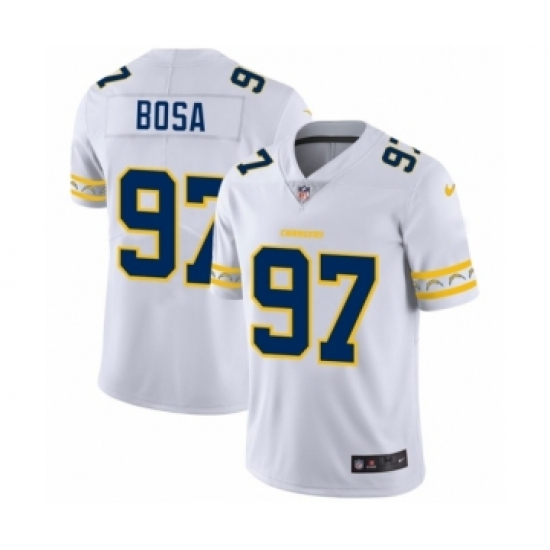 Men's Los Angeles Chargers 97 Joey Bosa White Team Logo Cool Edition Jersey