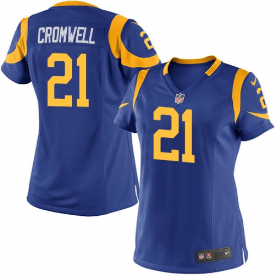 Women's Nike Los Angeles Rams 21 Nolan Cromwell Game Royal Blue Alternate NFL Jersey