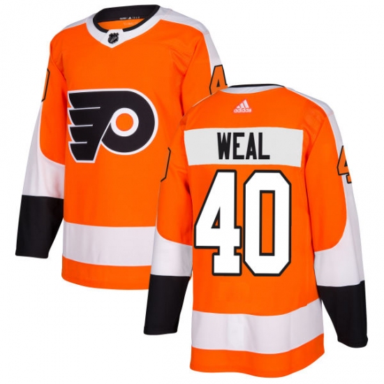 Youth Adidas Philadelphia Flyers 40 Jordan Weal Authentic Orange Home NHL Jersey