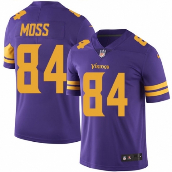 Men's Nike Minnesota Vikings 84 Randy Moss Limited Purple Rush Vapor Untouchable NFL Jersey