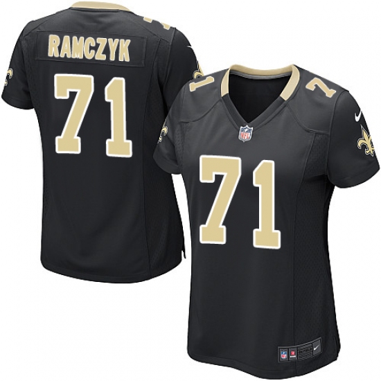 Women's Nike New Orleans Saints 71 Ryan Ramczyk Game Black Team Color NFL Jersey