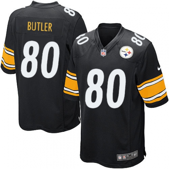 Men's Nike Pittsburgh Steelers 80 Jack Butler Game Black Team Color NFL Jersey