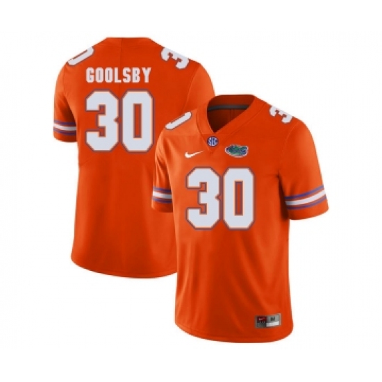 Florida Gators 30 DeAndre Goolsby Orange College Football Jersey