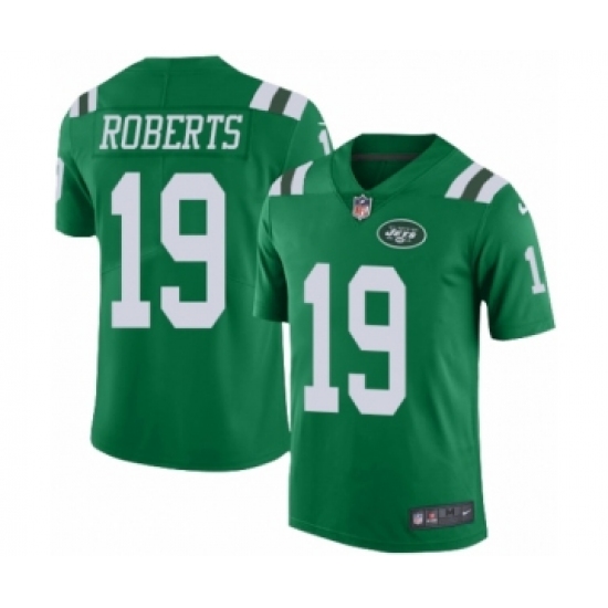 Men's Nike New York Jets 19 Andre Roberts Limited Green Rush Vapor Untouchable NFL Jersey