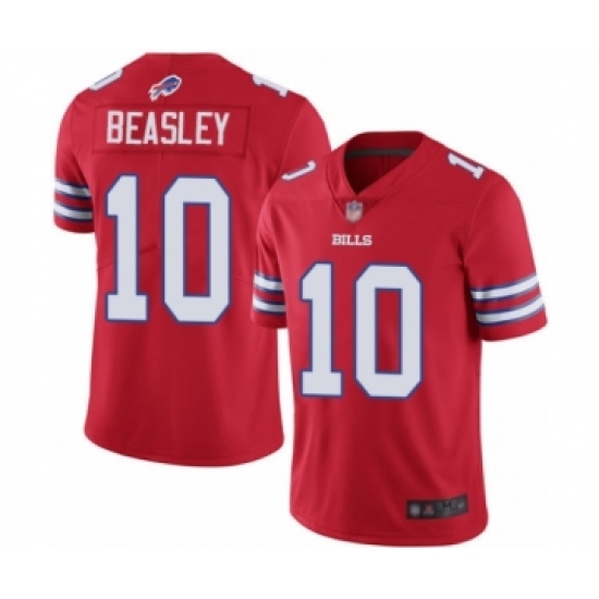 Men's Buffalo Bills 10 Cole Beasley Limited Red Rush Vapor Untouchable Football Jersey