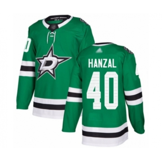 Youth Dallas Stars 40 Martin Hanzal Authentic Green Home Hockey Jersey